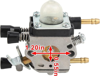 BG55 Carburetor for BG45 BG65 BG85 BG55 Blower for C1Q-S68,C1Q-S68G,C1Q-S68D, C1Q-S68E, C1Q-S64 Carburetor Carb with Air Filter Fuel Filter Spark Plug Muffler Stub Spark Arrestor