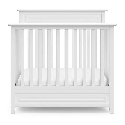 Storkcraft Petal 4-in-1 Convertible Mini Crib (White) – GREENGUARD Gold Certified, Converts to Daybed and Twin-Size Bed, Includes Bonus 2.75-inch Mini Crib Mattress, Mini Crib with Mattress Included