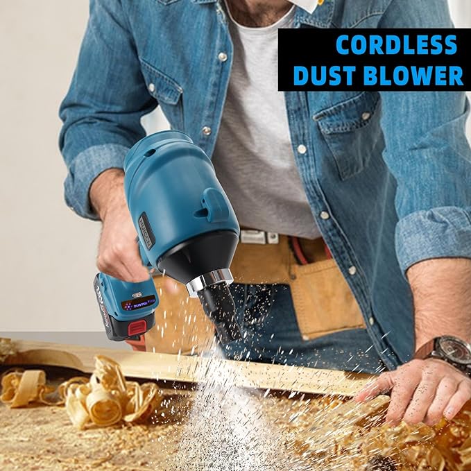 Cordless Dust Blower for Makita 18V Battery, Brushless Handheld Air Blower Compressed Air Duster 447 MPH for Garages Workshop Sawmill Room Home Cleaning(Battery Not Included)