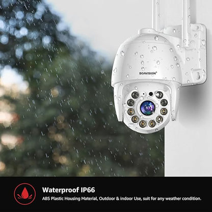 BOAVISION 5MP Security Camera Outdoor, Wireless WiFi IP Camera Home Security System 360° View,Motion Detection, auto Tracking,Two Way Talk,pan Tile Full Color Night Vision