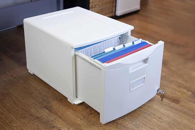 Storex 61271B01C File Cabinet, 1-Pack, White