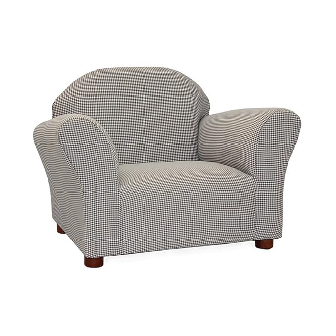 KEET Roundy Kid's Chair, Gingham Chair Only, Brown