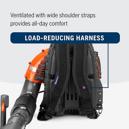 Husqvarna 360BT Gas Leaf Blower, 65.6-cc 3.81-HP 2-Cycle Backpack Leaf Blower with 890-CFM, 232-MPH, 30-N Powerful Clearing Performance and Load-Reducing Harness