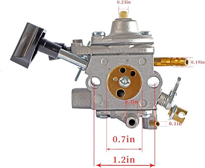 BR600 Carburetor Kit for Stihl BR500 BR550 BR600 BR700 BR 500 550 600 700 Backpack Leaf Blower Replaces Zama C1Q-S183 4282-120-0606 Parts - with 4282 141 0300 Air Filter Tank Vent Kit