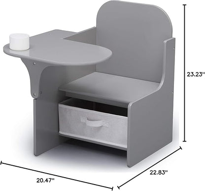 Delta Children MySize Chair Desk With Storage Bin, Grey