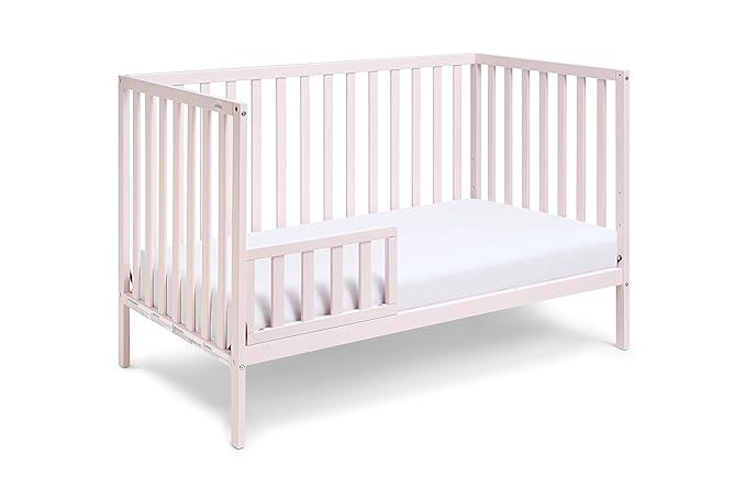 Suite Bebe Palmer 3 in 1 Convertible Crib - Quick Ship, Pastel Pink