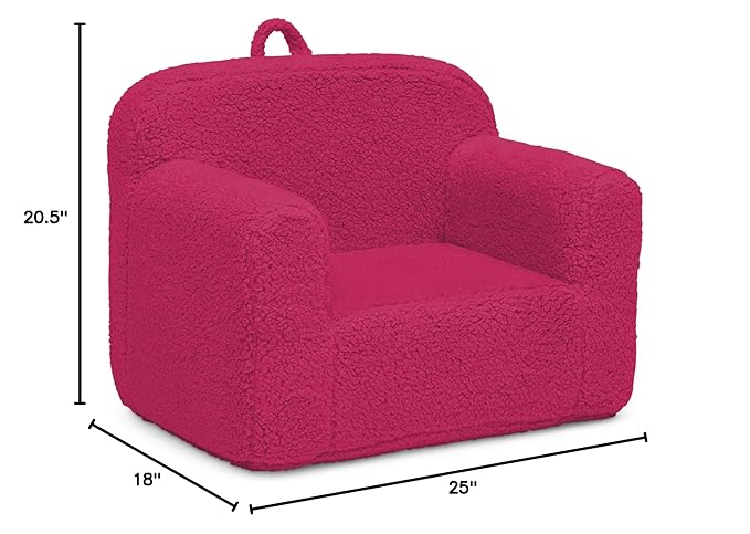 Delta Children Cozee Sherpa Chair, Hot Pink