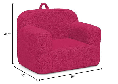 Delta Children Cozee Sherpa Chair, Hot Pink