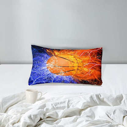 Basketball Comforter Set Twin Size Comforter Set for Boys Basketball Bedding Basketball Comforter Set Sport Microfiber Twin Bedding Set for Kids Boys Teens, 1 Comforter+1 Pillowcase