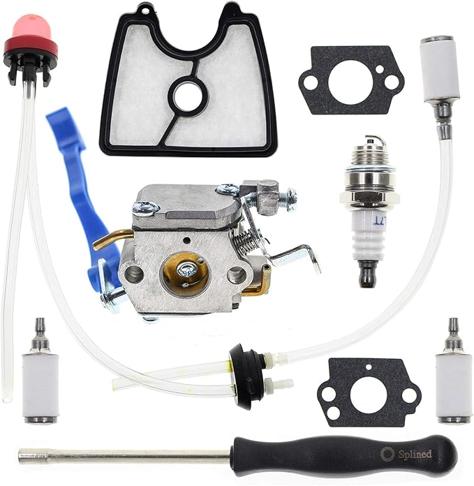 Carburetor for 125BX 125BVX 28CC Leaf Blower Replace 590460102 545081811 C1Q-W37 with 581798001 Fuel Kit