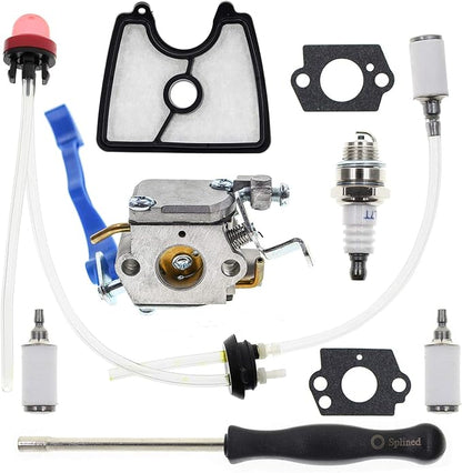 Carburetor for 125BX 125BVX 28CC Leaf Blower Replace 590460102 545081811 C1Q-W37 with 581798001 Fuel Kit