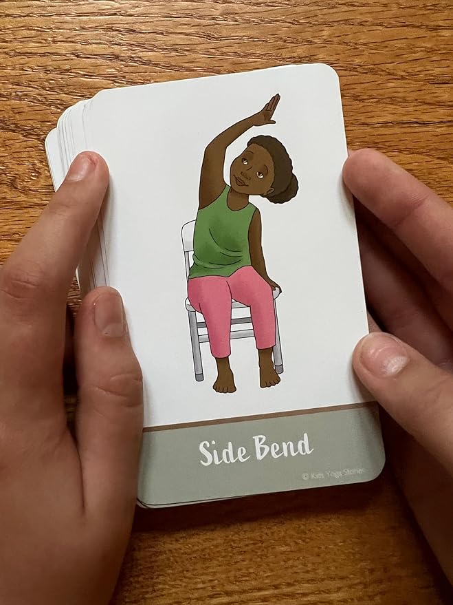 Chair Yoga Poses Cards for Kids: Movement Breaks or Brain Breaks in Classroom, Homeschool, Play Therapy, Calm Corner, or for Social Emotional Learning Activities and Test Taking Strategies