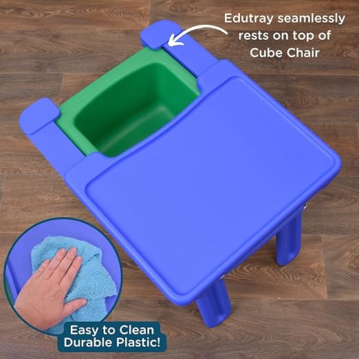 Children's Factory Edutray Kids Desk | Converts Cube Chair to Childrens Desk | Space-Saving Toddlers Desk Chair Converter | Homeschool & Classroom Study Desk for Kids | Safe, Durable, & Easy to Clean