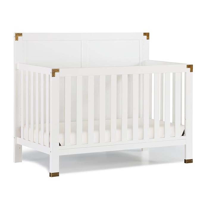 Baby Relax Miles 5-in-1 Convertible Crib, Nursery Furniture, Classic White