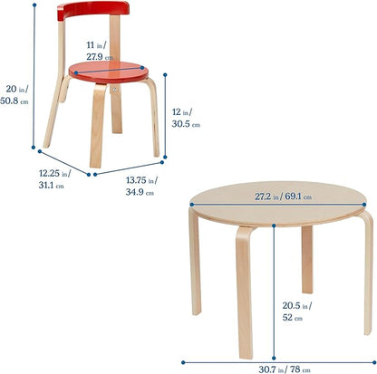 ECR4Kids ECRKids Seating, 5-Piece Table and Chairs Set, Assorted