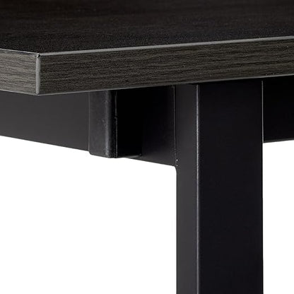 ZINUS Luke 53 Inch Black Metal Corner Desk / L-Shaped Computer Desk / Office Desk / Easy, Bolt Free Assembly