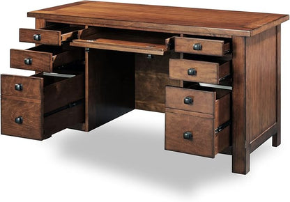 Tahoe Aged Maple Executive Pedestal Desk by Home Styles, 5412-18