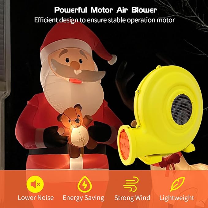 Inflatable Blower,1200W 1.5 HP Inflatable Bouncer Blower,Air Blower for Inflatables,Commercial Bounce House Blower for Bounce House,Inflatable Figures Outdoor Christmas Decorations
