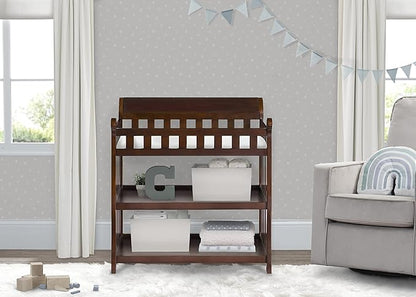 Delta Children Bentley 4-in-1 Convertible Crib and Eclipse Changing Table Bundle, Black Cherry