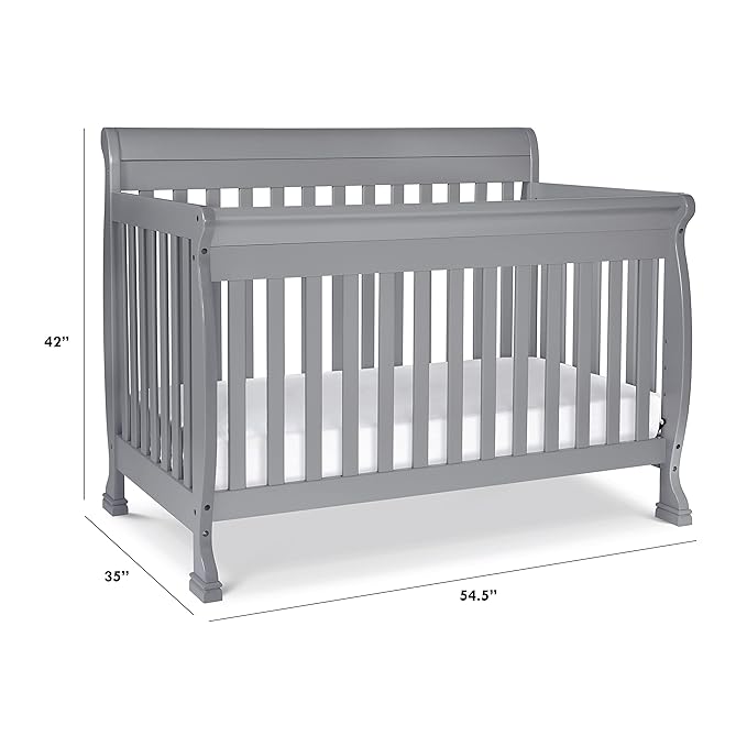 DaVinci Kalani 4-in-1 Convertible Crib in Grey, Greenguard Gold Certified