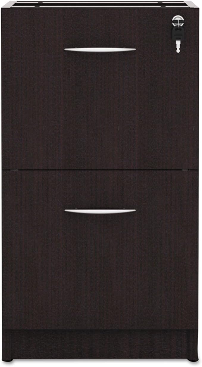 Alera ALEVA542822ES 15.63 in. x 20.5 in. x 28.5 in. Valencia Series 2-Drawer Full File Pedestal - Espresso