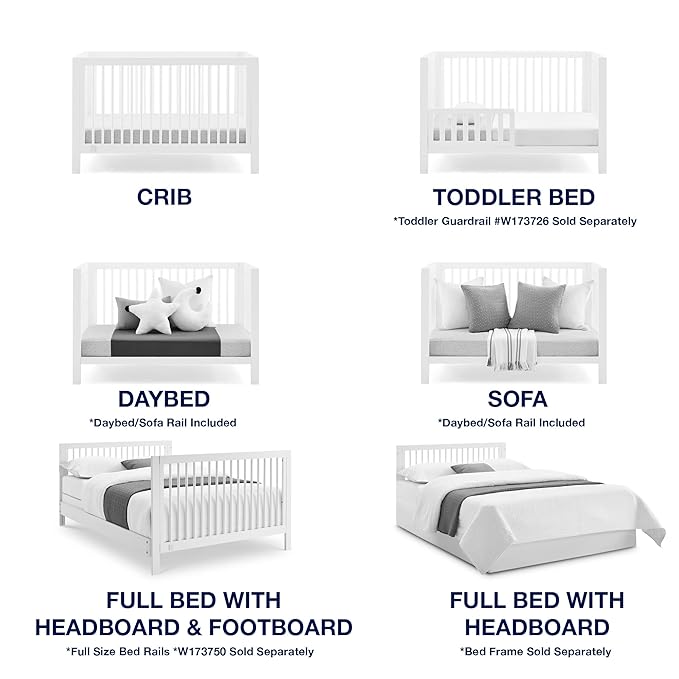 Delta Children babyGap Charlie 6-in-1 Convertible Crib + Brannan Bear Bookcase with Bins + Brannan Bear Wall Shelf with 4 Hooks, Bianca White (Bundle)