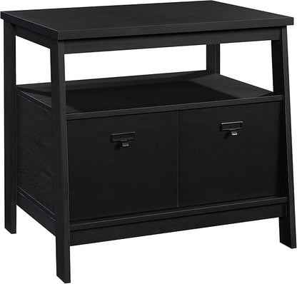 Sauder Trestle Lateral File, L: 32.28" x W: 24.49" x H: 29.41", Raven Oak Finish