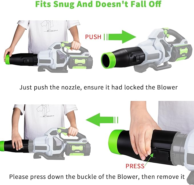 Car Drying Nozzle for EGO Leaf Blower Nozzle Work for EGO 530 575 580 615 650 765 670- Bare Nozzle 1 Pack
