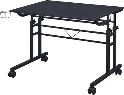 NicBex Laik-DW-00050-DX Desks, 35.25" W x 25" D x 28" H, Black