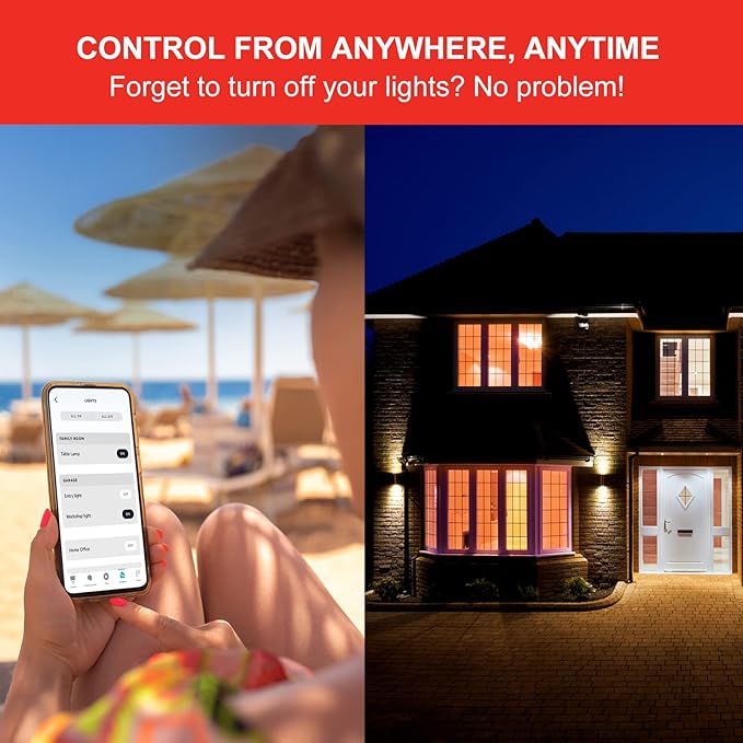 Sengled Alexa Light Bulbs, 75W Equivalent, S1 Auto Pairing with Alexa Devices, Smart Light Bulb that Work with Alexa, Bluetooth Mesh Smart Home Lighting, ‎Multicolor Dimmable, No Hub Required,4-Pack