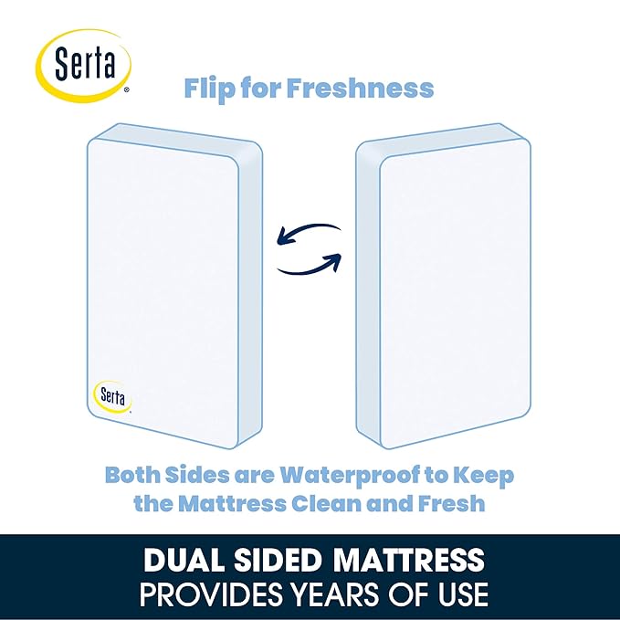 Delta Children Bentley S Series 4-in-1 Crib, Chocolate + Serta Perfect Slumber Dual Sided Recycled Fiber Core Crib and Toddler Mattress (Bundle)