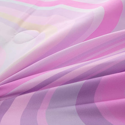 Bodhi Tie Dye Marbling Comforter Colorful Marble Teen Girl Bedding Set Watercolor Pastel Pink Blue Purple Comforter Set Marble Abstract Kids Bedding Set 2 Piece Bright Girly Comforter (Twin)