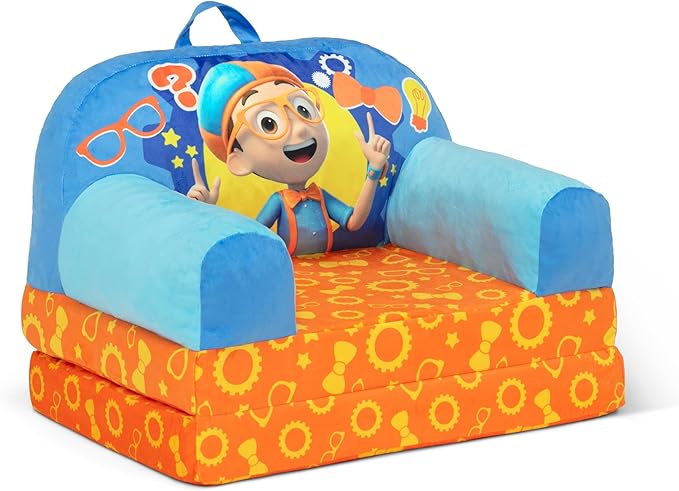 Delta Children Cozee Buddy Flip-Out Kids Chair, Blippi