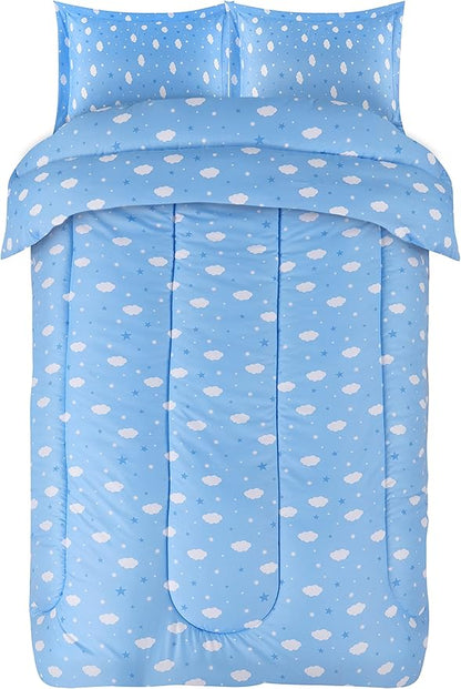 Utopia Bedding All Season Cloud Comforter Set with 2 Pillow Cases, 3 Piece Soft Brushed Microfiber Kids Bedding Set for Boys/Girls, Machine Washable (Twin)