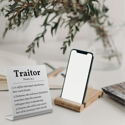 funny coworker gifts Sarcastic Farewell Gifts for Coworkers Women Work Bestie Gifts Going Away Gift for Coworkers Woman Good Luck Gifts for Leaving Colleague Farewell Signs Gift (Silver) LD15