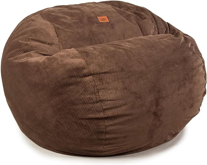 CordaRoy's Chenille Bean Bag Chair, Convertible Chair Folds from Bean Bag to Lounger, As Seen on Shark Tank, Espresso - King Size