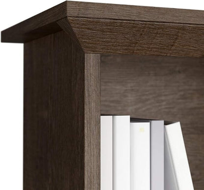 Bush Furniture Salinas Hutch, Desk Attachment with Shelf Storage for Home Office, 60W, Ash Brown