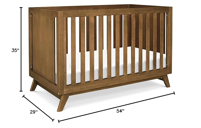 DaVinci Otto 3-in-1 Convertible Crib in Walnut, Greenguard Gold Certified
