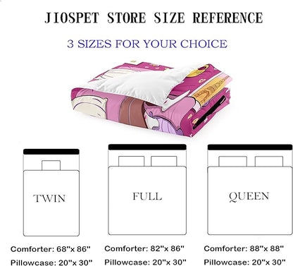 Black Girl Comforter Set African American Black Girls Comforter Set Twin Size Black Girls Twin Comforter Set for Girls Black Girl Bedding Sets Twin Size, Pink, 1 Comforter 1 Pillowcase