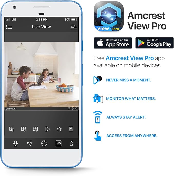 Amcrest 2-Pack 1080p WiFi Camera Indoor, 2MP Pan/Tilt Home Security Camera, Auto-Tracking, Motion & Audio Detection, Enhanced Browser Compatibility, H.265, Two-Way Talk 2PACK-IP2M-841B-V3 (Black)