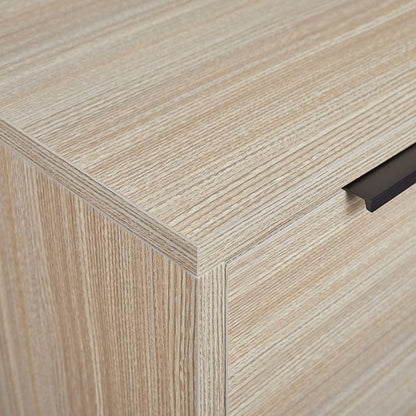 2 Drawer Wood File Cabinet,Vertical Wooden Storage Filing Cabinet for A4 or Letter Size,Under Desk Storage Cabinet for Home Office,Beige