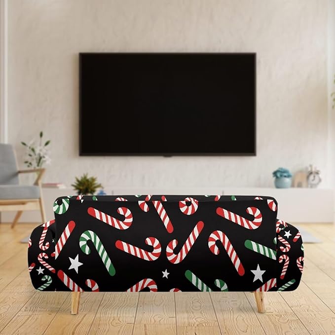 FKELYI Christmas Furniture Protector Easy Going Stretch Sofa Slipcover Non-Slip Sofa Couch Cover Washable Sofa Slipcovers XL