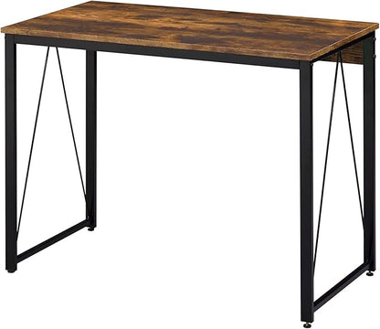 Acme Zaidin Wooden Rectangle Top Writing Desk in Weathered Oak and Black