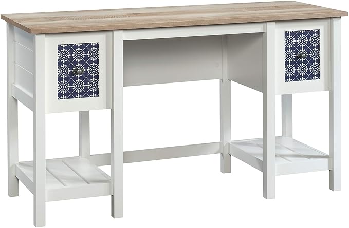 Sauder Cottage Road Desk, Soft White finish