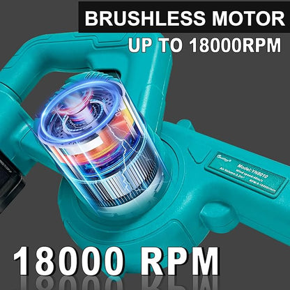 Cordless Leaf Blower for Makita 18V Battery for Lawn Care Leaf Blowing, Car, Corner Dust Clearing(Tool Only,No Battery)