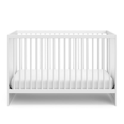 Storkcraft Calabasas 3-in-1 Convertible Crib (White) – GREENGUARD Gold Certified, Fits Standard Crib Mattress, Converts to Toddler Bed, Modern Style, Easy 30-Minute Assembly