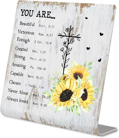 Christian office decor for Men Prayer Room Decor for Office Desk Scripture Motivational Birthday Gifts for Her, Mom,Sister, Friends, Coworker Birthday Gifts for Women Catholic XUV03
