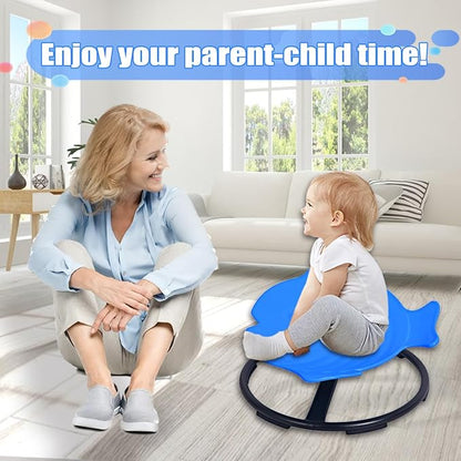 Kids Swivel Chair Sensory,Autism Chairs for Kids,Sensory Spinning Chair for Kids Autism,Toddler Coordination Sensory Products for Ages 3 Years and UP,Gifts for Kids with Autism (Blue)