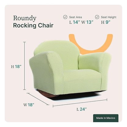 Keet Roundy Rocking Kid's Chair, Green Gingham