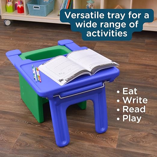 Children's Factory Edutray Kids Desk | Converts Cube Chair to Childrens Desk | Space-Saving Toddlers Desk Chair Converter | Homeschool & Classroom Study Desk for Kids | Safe, Durable, & Easy to Clean